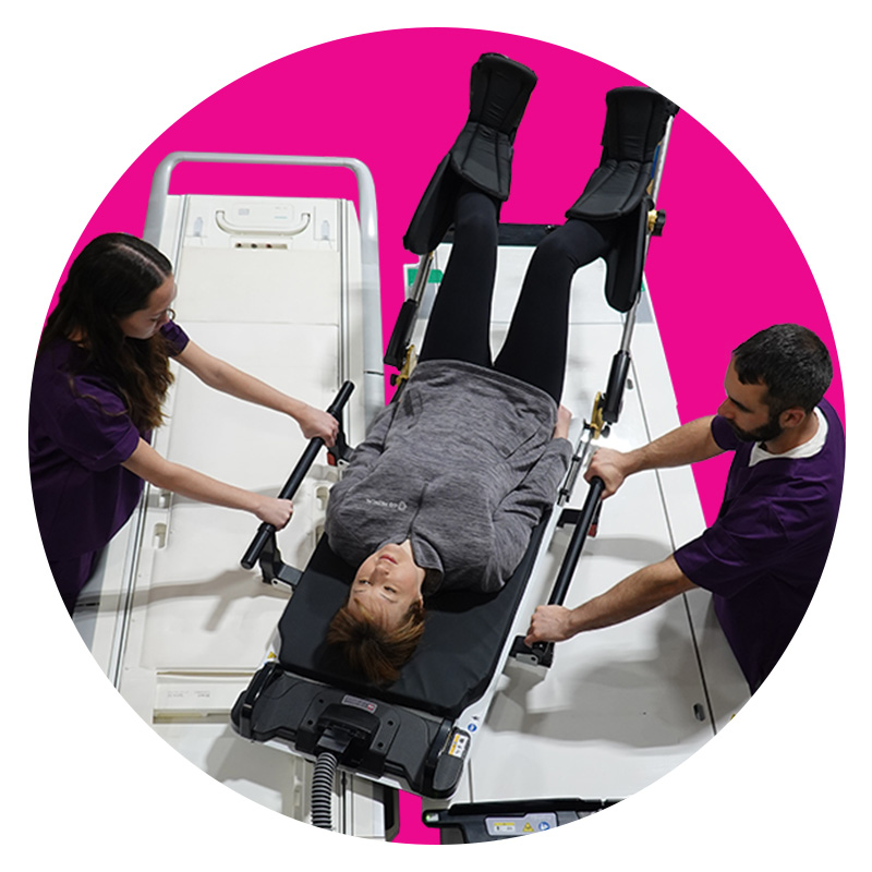 Woman on Lithotomy AirShuttle