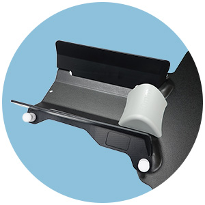 black winged helping hands device that aids in the creation of custom fitted head cushions