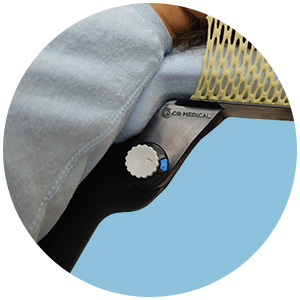 close up of integrated shim system