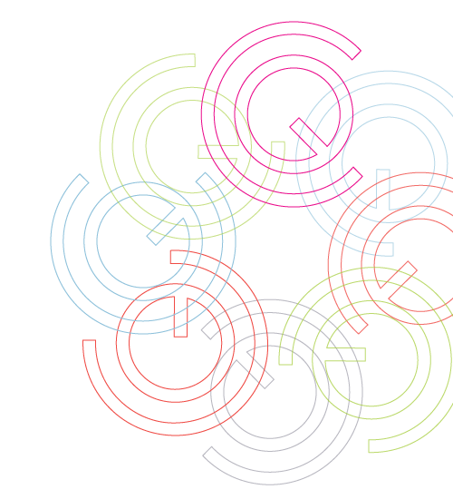 radial CQ logo pattern