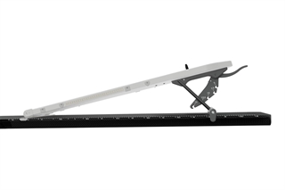 Support bar secures the board from 5° to 15° with five adjustable elevation angles. Simply lift the superior end of the board and push the handle to adjust the elevation.