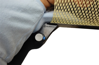 Adjust the mask's fit in critical areas using the Integrated Shim for precise control.