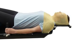 Pronumbra Head, Neck & Shoulders mask with patient