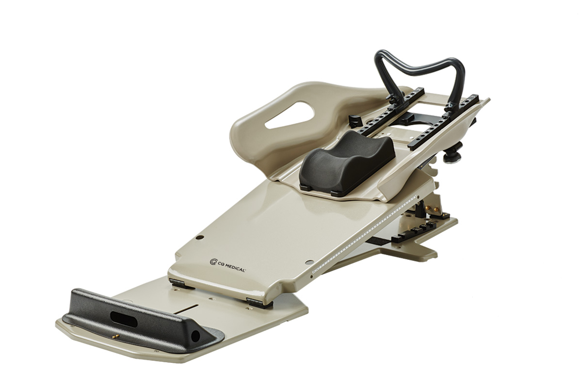 Tan breastboard with overhead arm positioner